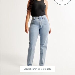 abercrombie curve love 90s straight leg in 29R